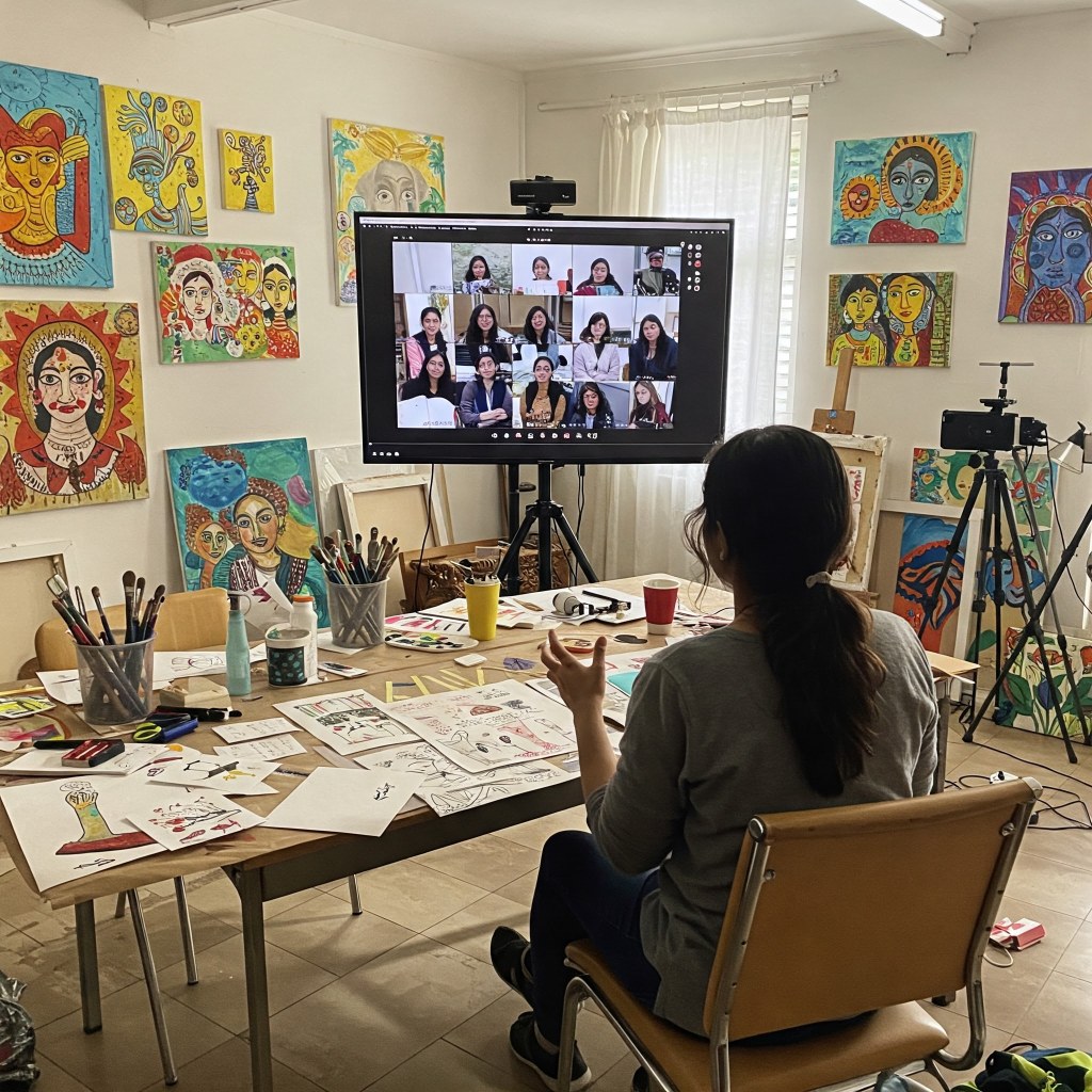 Online non clinical art therapy