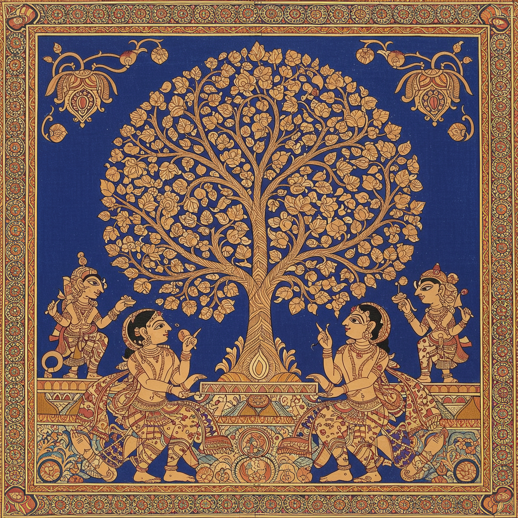 Kalamkari therapeutic art